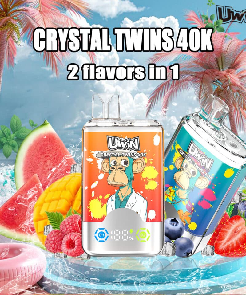 Uwin RandM Crystal Twins 40000 Puffs（Ships by Full Box – Min. 10 pcs）