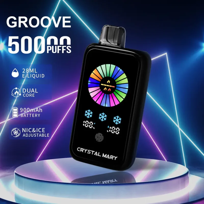 Crystal Groove 50000 50k Puffs Adjustable Nicotine & Ice Control LED Display Disposable Vape EU Warehouse - Image 20