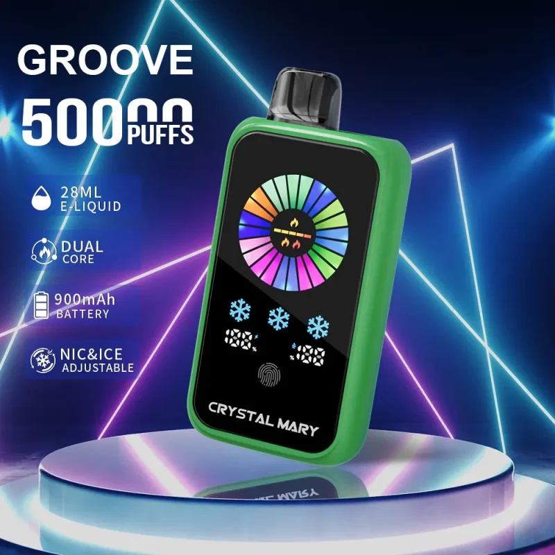 Crystal Groove 50000 50k Puffs Adjustable Nicotine & Ice Control LED Display Disposable Vape EU Warehouse - Image 18