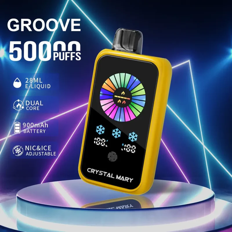 Crystal Groove 50000 50k Puffs Adjustable Nicotine & Ice Control LED Display Disposable Vape EU Warehouse - Image 16
