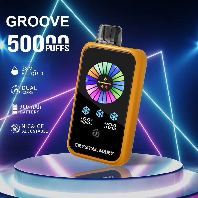 Crystal Groove 50000 50k Puffs Adjustable Nicotine & Ice Control LED Display Disposable Vape EU Warehouse - Image 14