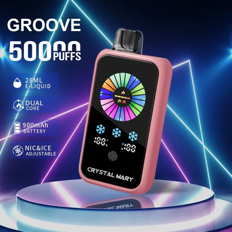 Crystal Groove 50000 50k Puffs Adjustable Nicotine & Ice Control LED Display Disposable Vape EU Warehouse - Image 12