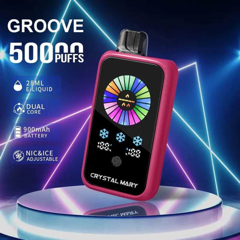 Crystal Groove 50000 50k Puffs Adjustable Nicotine & Ice Control LED Display Disposable Vape EU Warehouse - Image 10