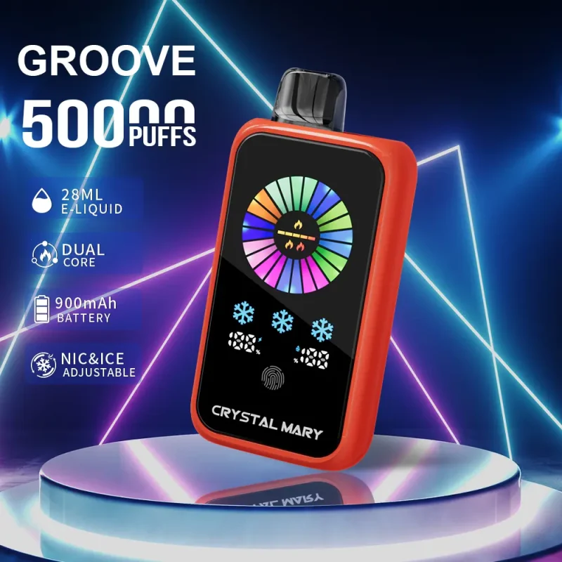 Crystal Groove 50000 50k Puffs Adjustable Nicotine & Ice Control LED Display Disposable Vape EU Warehouse - Image 8