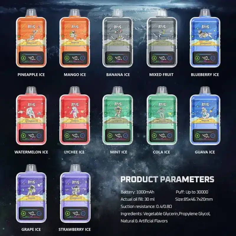 ATVS 30000 30K Puffs Original DTL/MTL Modes LCD Display Disposable Vape - Image 4