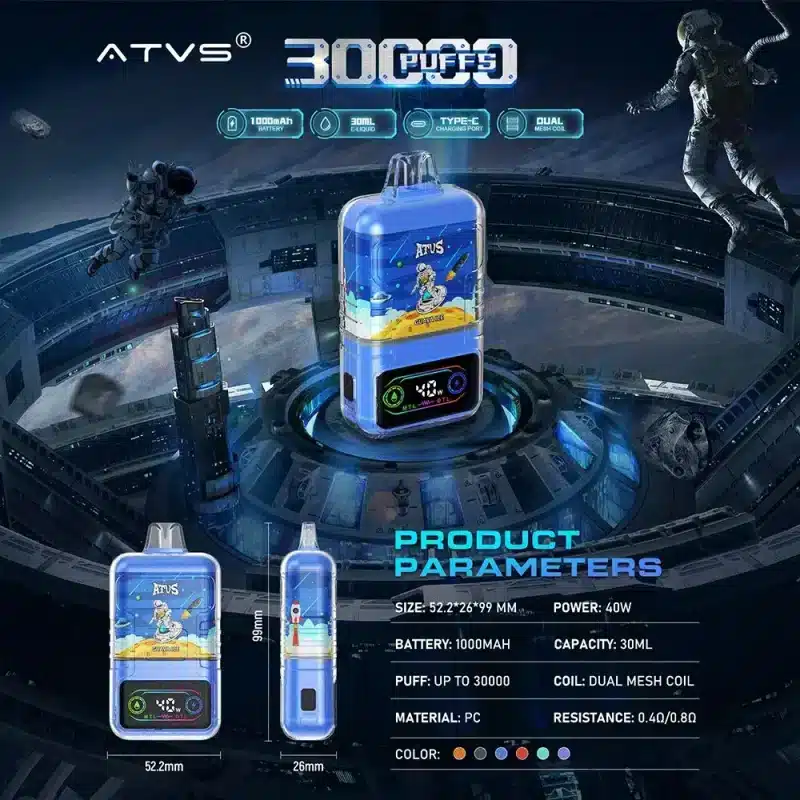 ATVS 30000 30K Puffs Original DTL/MTL Modes LCD Display Disposable Vape - Image 2