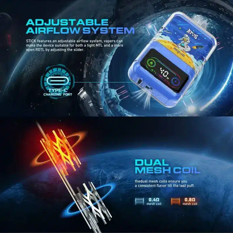 ATVS 30000 30K Puffs Original DTL/MTL Modes LCD Display Disposable Vape - Image 12