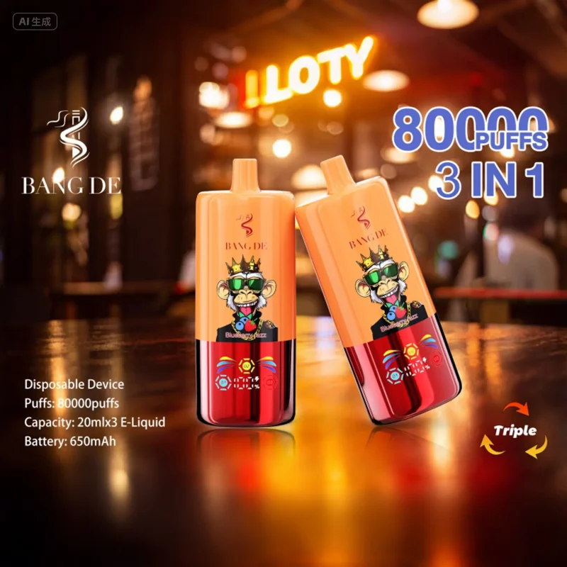 Bang DE 80000 80k Puffs 3 in 1 Flavors Newest Original Rechargeable LCD Display Disposable Vape - Image 18