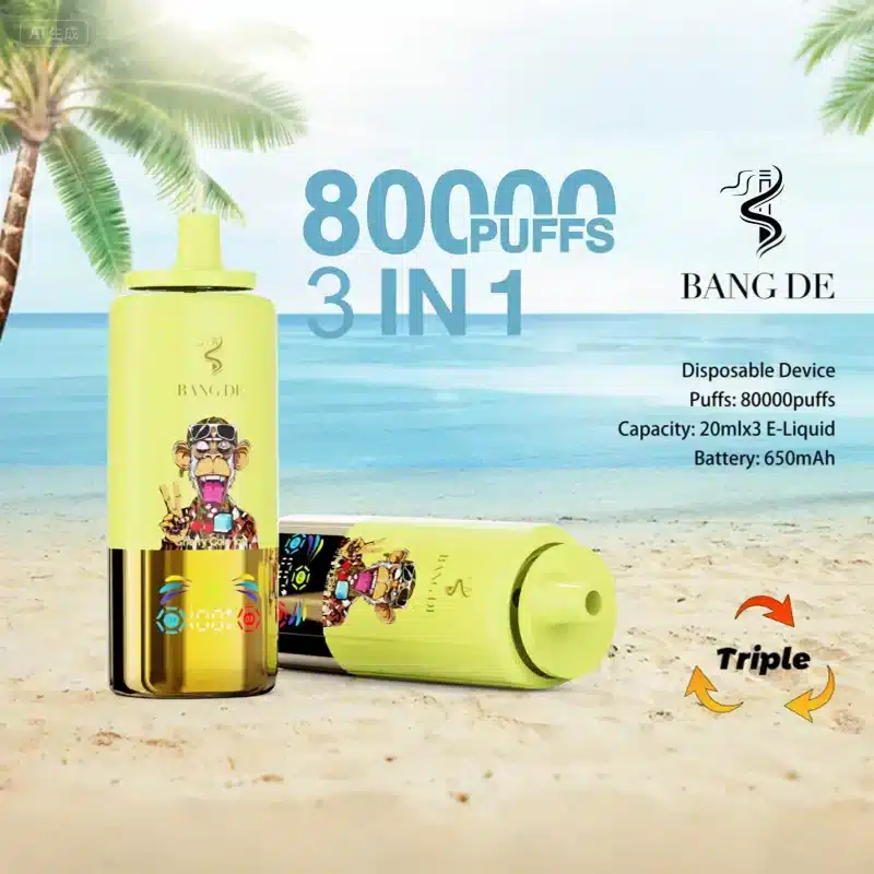 Bang DE 80000 80k Puffs 3 in 1 Flavors Newest Original Rechargeable LCD Display Disposable Vape - Image 14