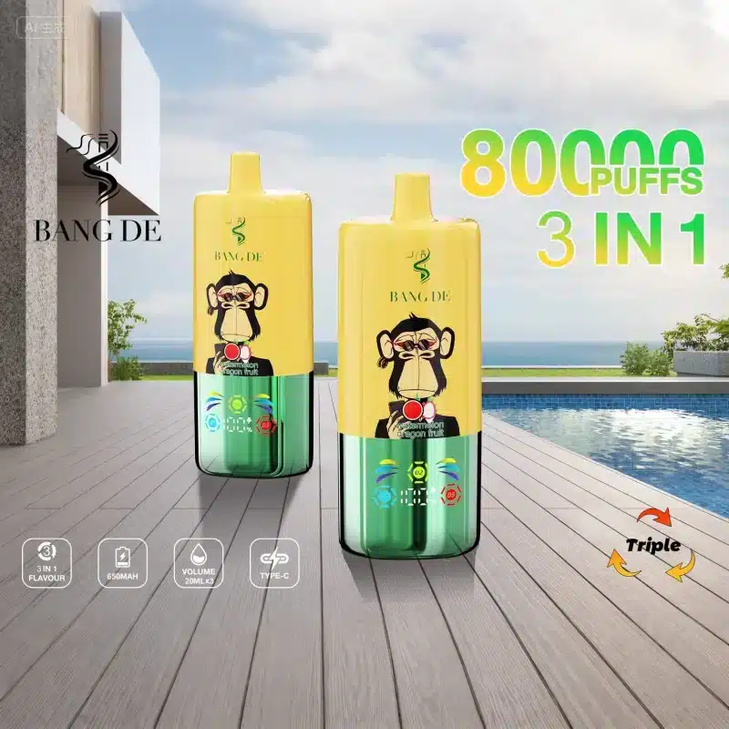 Bang DE 80000 80k Puffs 3 in 1 Flavors Newest Original Rechargeable LCD Display Disposable Vape - Image 10